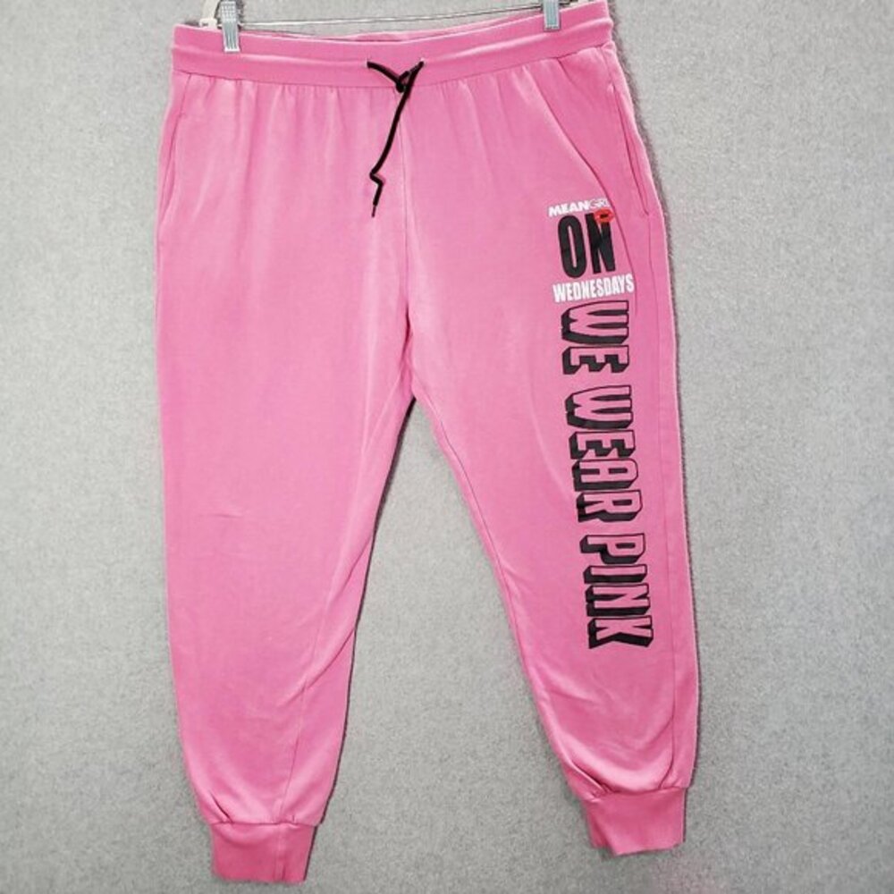Mean‎ Girls Women Activewear Pants 3XL Pink Jogger We Wear Pink TV Show READ